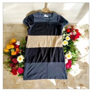 CALVIN KLEIN colorblock Stripe sweater dress​​​​​​🍂-EUC-Sz M​